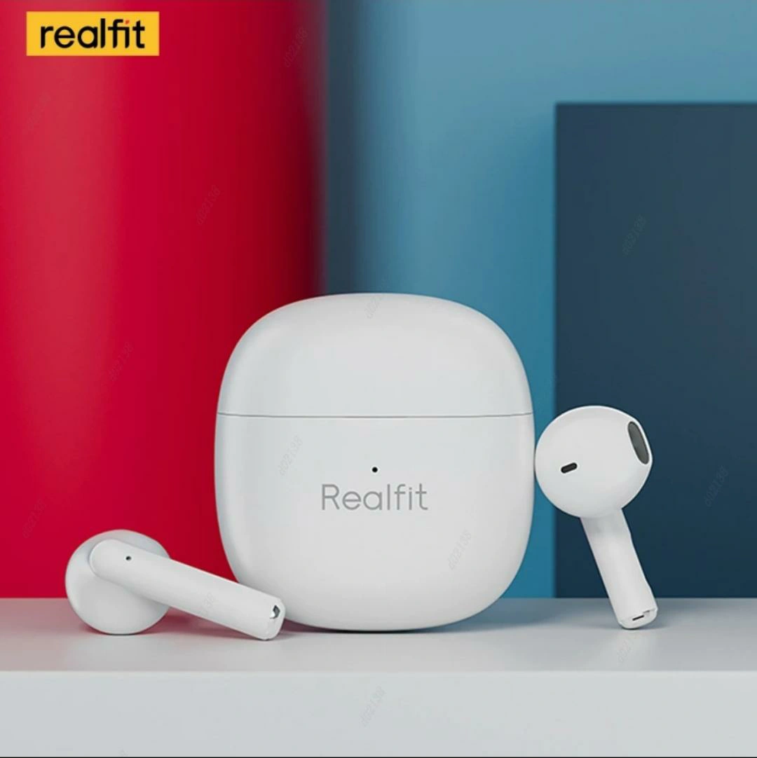 Realfit True Wireless Earbuds with  Compact Charging Case - Sleek Design &  High-Quality Sound